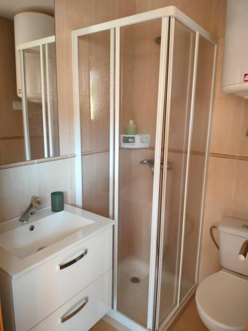 Apartmán Bajo Con Jardin A Pie De Playa Y Piscina Comunitaria Con Jacuzzi Playas de Vera Exteriér fotografie